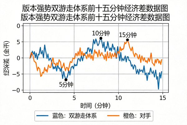 版本强势双游走体系前十五分钟经济差数据图